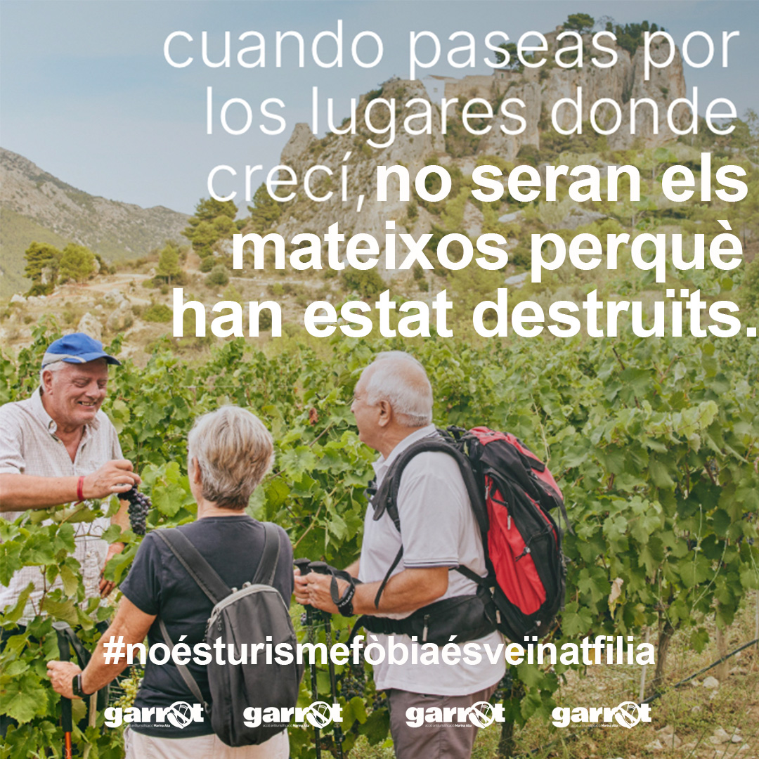 GarrotAccio's tweet photo. 🤨Podeu posar tot el maquillatge que vulgueu, però no tapareu mai la nostra realitat:

La Marina Alta està en un procés de turistificació!🆘

Garrot a totes les campanyes que silencien lluites.🚫 https://t.co/EdnNfyaPL9