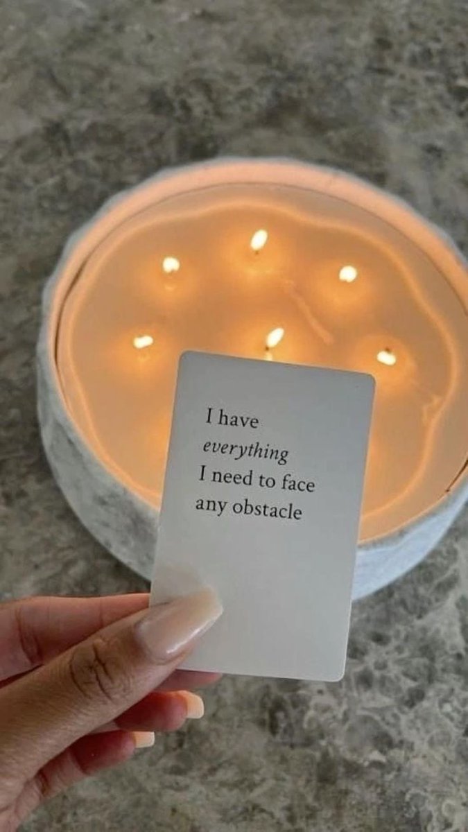 Lighting the way with a reminder that I've got the strength to overcome anything. 🕯️✨ Pass this on to someone who needs a little extra light today. 💛
