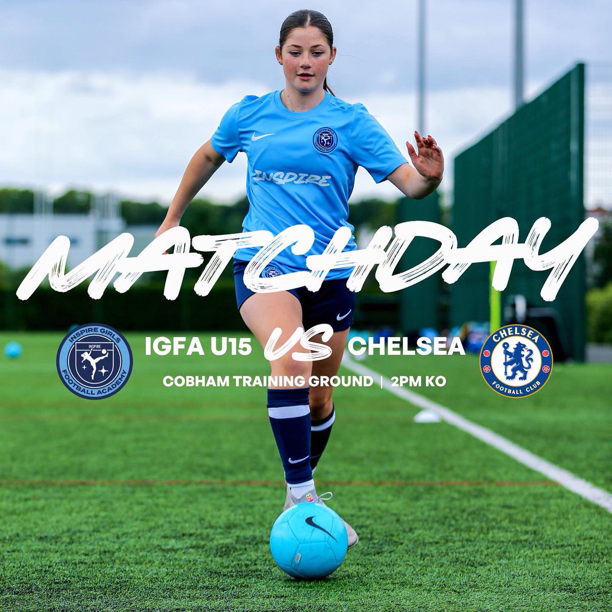 Good luck to our U15’s who head to Cobham tomorrow to play Chelsea in another pre season fixture! ⚽️

📸 <a href="/girltinyshooter/">sheena booker</a> 

#321INSPIRE #IGFA #inspiregirlsfootball #jplwarriors🛡️