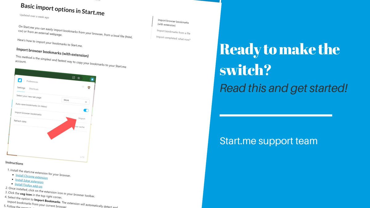 startme's tweet photo. π Ready to make the switch? Easily import your bookmarks and get organized in no time with https://t.co/4TbAJ6OmTJ! Our quick guide shows you how: https://t.co/kdbaojEH4r #Productivity #BookmarkManager #StartmeTips https://t.co/6d8NDwK5De