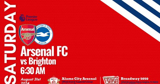 First early match of the new season.

Yes, <a href="/Broadway5050/">Broadway 5050</a> even opens for the early ones. Enjoy some breakfast and watch the match with your fellow Gooners! #Arsenal #DeepInTheHeart
