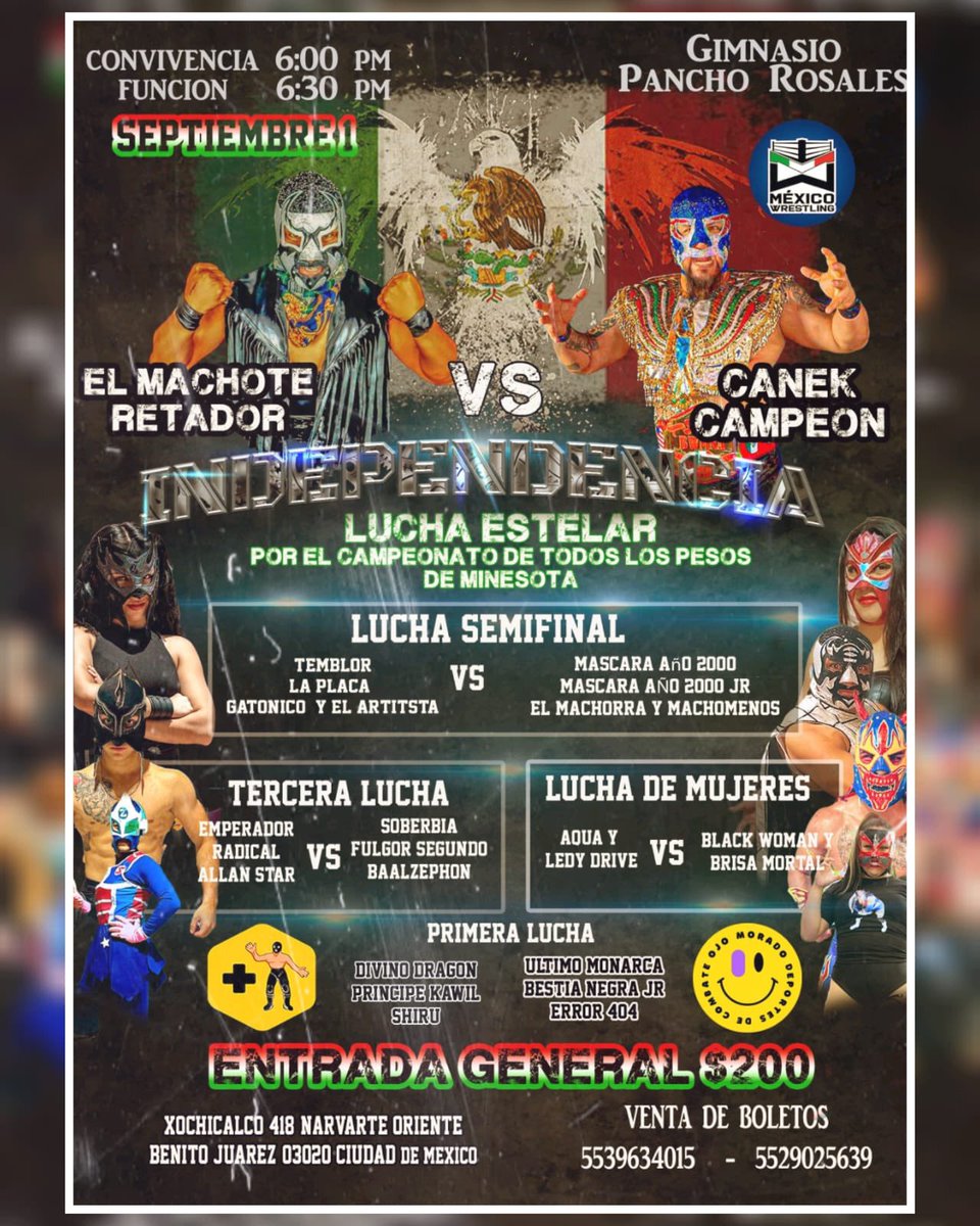 El día de ayer en el cara a cara en <a href="/mas_lucha/">Más Lucha</a> con el q sueña quitarme el campeonato de Todos los Pesos de Minnesota de <a href="/rudospromotions/">Rudos Promotions</a> El Machote
1 de septiembre en el Gimnasio Pancho Rosales, no falten para q vean al #podermaya