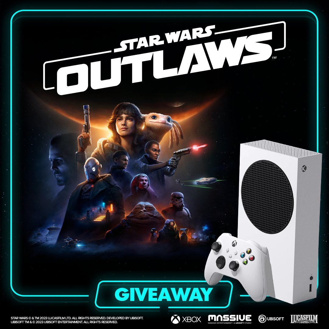 To celebrate the launch of Star Wars Outlaws we're giving away the game 
along with a brand-new console with our friends at <a href="/xboxuk/">Xbox UK</a> to 3 members of the 
community 🌌

How to enter the Giveaway:

❤️🔄️ Like + Reshare this post
✅ Follow <a href="/Ubisoft_UK/">Ubisoft UK</a> and <a href="/xboxuk/">Xbox UK</a>
