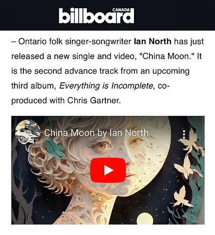 Chris Gartner (@chrisgartner) on Twitter photo Great to see this recent production for @IanNorthMusic get mentioned in <a href="/billboardca/">Billboard Canada</a>. The album is out now on all platforms, including vinyl!
More info at: iannorthmusic.com Great to see this recent production for @IanNorthMusic get mentioned in <a href="/billboardca/">Billboard Canada</a>. The album is out now on all platforms, including vinyl!
More info at: iannorthmusic.com
