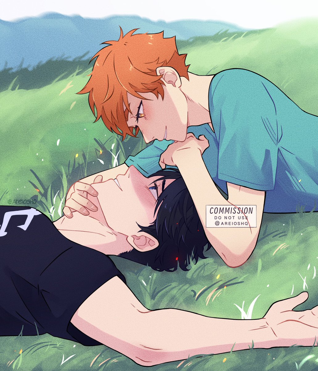 AreiosHQ's tweet photo. #Haikyuu #kagehina #影日 
※ Commission 💙🧡 Good morning kghn nation! https://t.co/qv4C4mE6RA