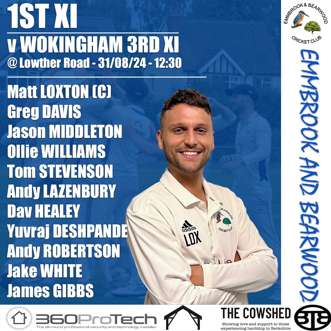 Four teams out this weekend. A win for the 1st XI would secure winning the TVCL4A, whilst the 2nd XI play their final game of the season with a league win possible if results go our way. Come on the bears 🐻 🤞❤️🏏