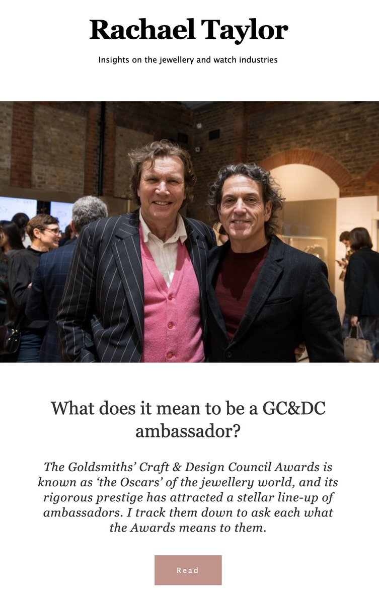 Get to know  the <a href="/GCADC/">Craft&Design Council</a> ambassadors in this week's newsletter, plus stories on watches as jewellery, how to build an archive, and a crackdown on lab-grown diamonds. 

Read it online here: lnkd.in/eFqjs7Kk 

And subscribe here: lnkd.in/eRKDVgNw