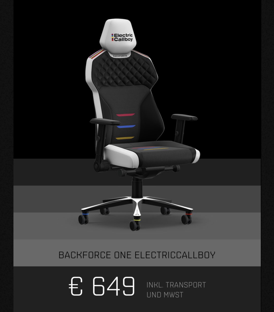 State of the Scene on X Electric Callboy have released an official gamer chair. https t LlMxFDEOax X