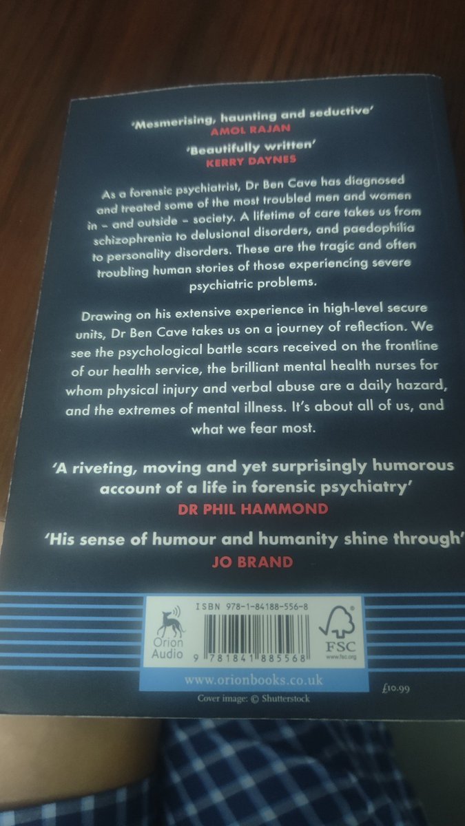 Reading this book by Ben Cave <a href="/DrBenCave/">Ben Cave</a> 
The Book gifted to me by my daughter (inlaw) who is training to be a Forensic Psychiatrist 
She gave me the book and told me dad read this wonderful book to know what your daughter is actually doing
<a href="/amolrajan/">Amol Rajan</a>