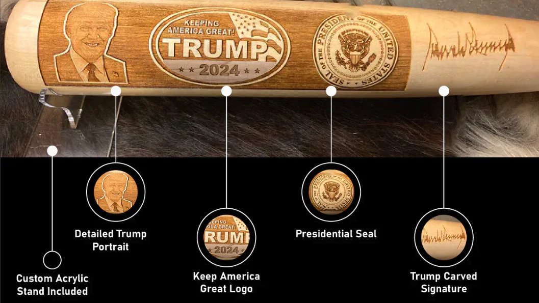 HindiFeeds's tweet image. 🎁 Looking for the perfect gift for a Trump supporter or baseball fan? This collector's edition bat is a must-have! 🎉 #TrumpGift #BaseballLover #UniquePresent 

Order Here: bit.ly/4e7Lvnn
Order Here: