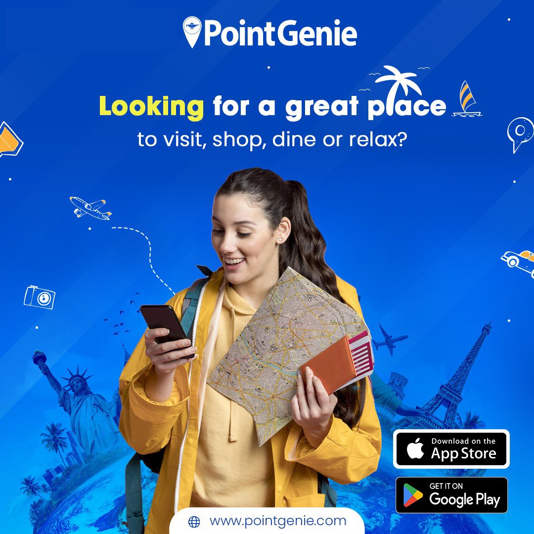 pointgenie1's tweet photo. Your Real-Time Guide to Local Hotspots &amp; More!
 
PointGenie has been redesigned, redeveloped, and updated to enhance your experience in discovering nearby bars, restaurants, museums, salons, andWith real-time location tracking, PointGenie helps you find the best spots around you. https://t.co/JoSZiHGYtR