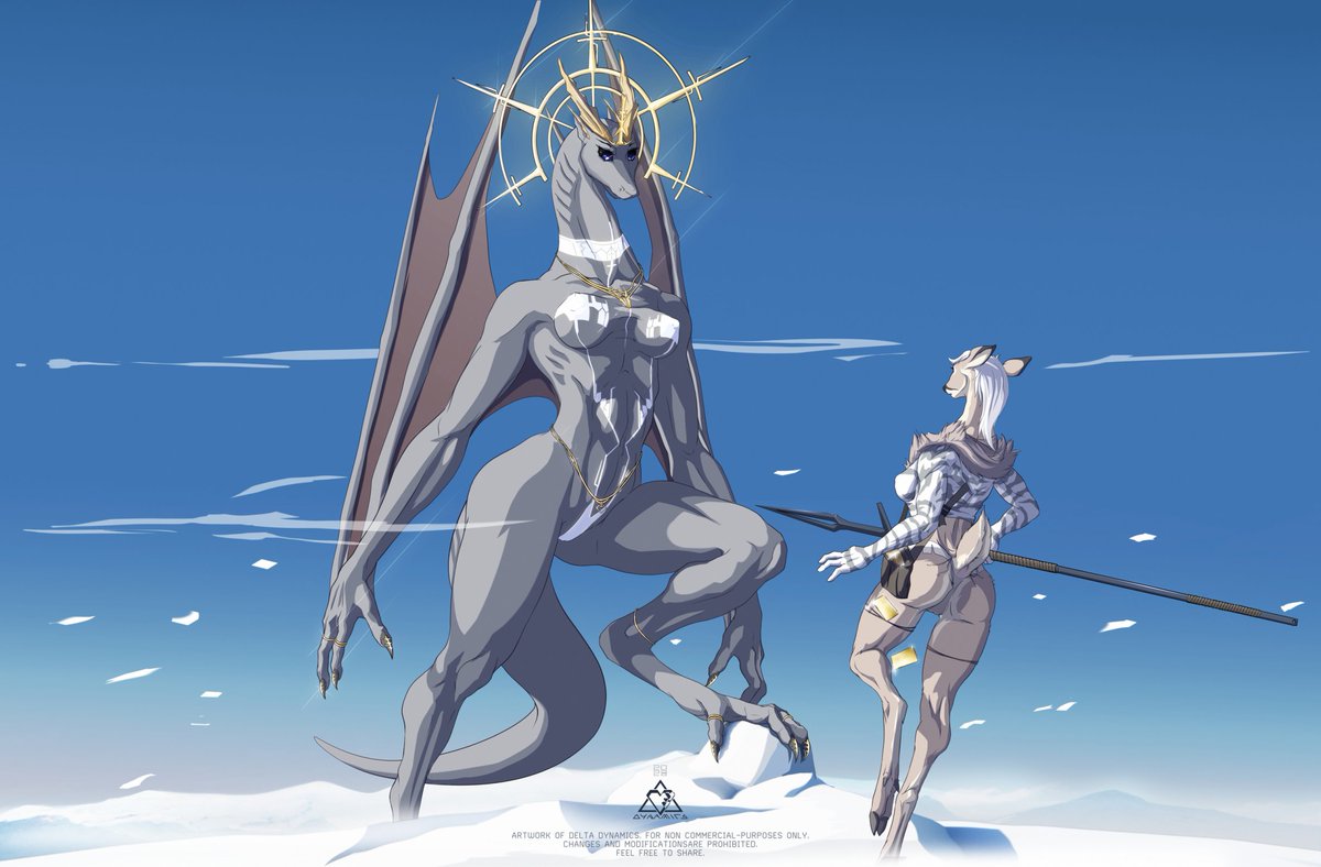 🦌⚔️🐉💀⚠️

#deltadynamics #furryart #furryartist #dragoness #deerwaifu #dragonwaifu