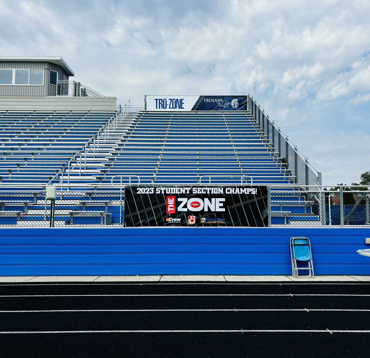Hey <a href="/BishopChatardHS/">Bishop Chatard High School</a> 😎

#TheZone8 BANNER right in front of your student section 👀👀 BRAGGING rights now 💪🏾

Congrats again on an incredible year! 

See you tonight at your home opener! 

#WeWantTheBanner <a href="/WISHNews8/">WISH-TV News</a>