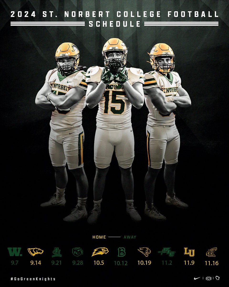 🚨 2024 SNC Football Schedule 🚨

🟢⚔️🟡
#GoGreenKnights l #GKC