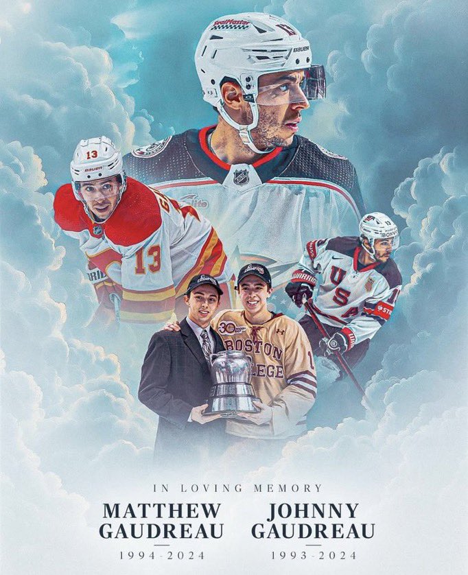 On This #PlayFastFriday

Please pray for the Gaudreau Family.….

Parents lost 2 Sons 

A Sister lost her Brothers on her wedding weekend

A Wife lost her Husband

2  young children lost their Dad 

🙏 ❤️