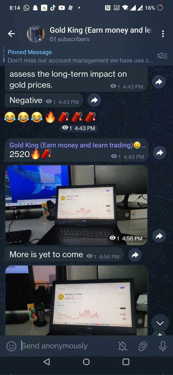 Xauusdking007's tweet photo. My data,my analysis 🔥🧨🧨
Follow me on telegram channel 

#XAUUSD #Xauusdgold #Xauusdsignals #XAUUSDSIGNAL 
#ForexMarket https://t.co/MVnPFV4Uv4