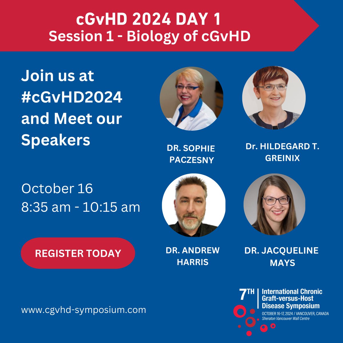 cgvhd (@cgvhdsymposium) on Twitter photo šKickstart #cGvHD2024 with our 1st session "Biology of cGvHD", and learn about Predictive Biomarkers, Roadblocks in Biomarker Development, Tissue vs. Blood Biomarker, Application of Clinical Trial Algorithms. Join us at the Sheraton Vancouver Wall Centre: Oct 16 <a href="/sophpacz/">Sophie Paczesny</a> #GVHD šKickstart #cGvHD2024 with our 1st session "Biology of cGvHD", and learn about Predictive Biomarkers, Roadblocks in Biomarker Development, Tissue vs. Blood Biomarker, Application of Clinical Trial Algorithms. Join us at the Sheraton Vancouver Wall Centre: Oct 16 <a href="/sophpacz/">Sophie Paczesny</a> #GVHD
