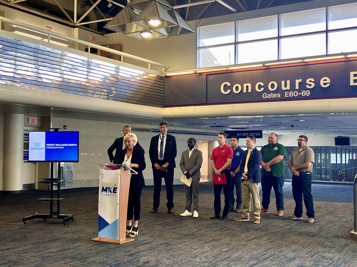 Visit Milwaukee (@visitmilwaukee) on Twitter photo We’re proud to support <a href="/DavidCrowleyWI/">County Executive David Crowley</a> and <a href="/MitchellAirport/">MKE - Milwaukee Airport</a> and their request for federal funding to modernize our international concourse, which will help to welcome even more visitors and keep our airport one of the best in the nation. We’re proud to support <a href="/DavidCrowleyWI/">County Executive David Crowley</a> and <a href="/MitchellAirport/">MKE - Milwaukee Airport</a> and their request for federal funding to modernize our international concourse, which will help to welcome even more visitors and keep our airport one of the best in the nation.