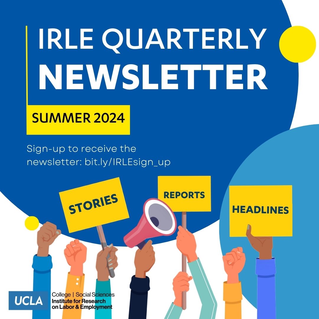 📣IRLE’s quarterly newsletter for Summer 2024 is out now!🏖️📚

Catch up on recently published stories, content from our units, and staff mentions in the news 🗞️

Read the full newsletter here— bit.ly/IRLEQuarterly 

And don't forget to subscribe! — bit.ly/IRLEsign_up
