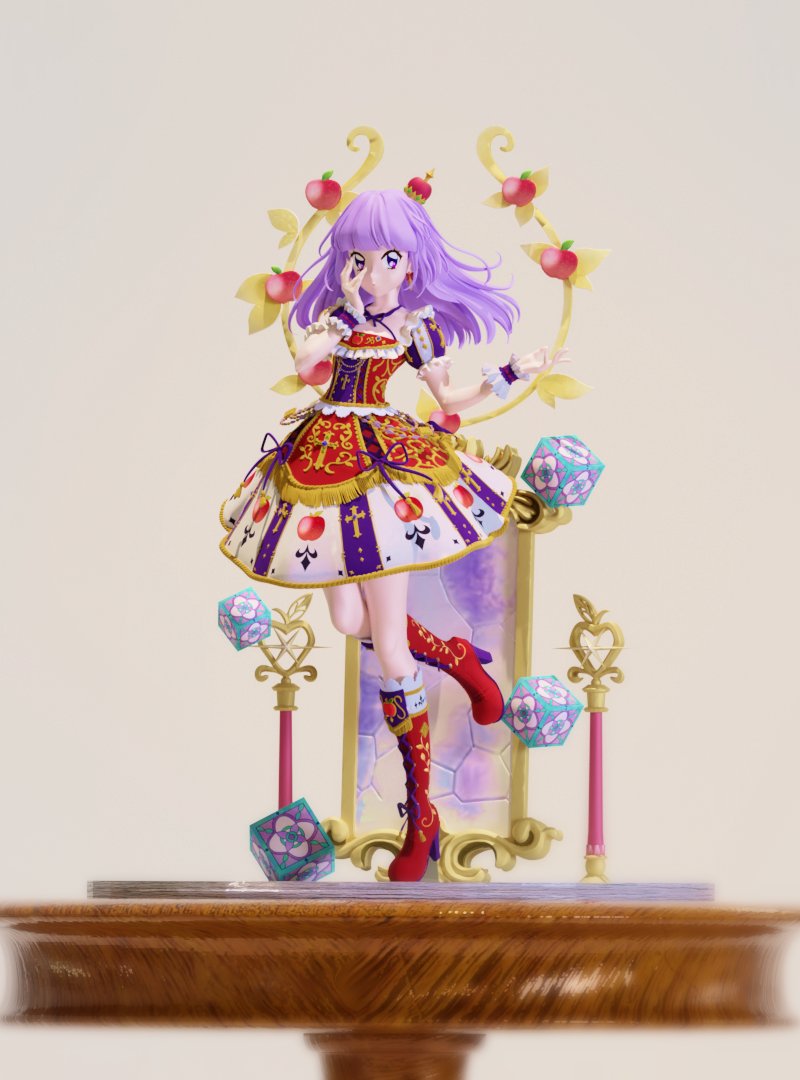 dowamonstera's tweet image. スノープリンセスコーデ
氷上スミレちゃんのモデル完成しました！

#ZBrush　#アイカツ