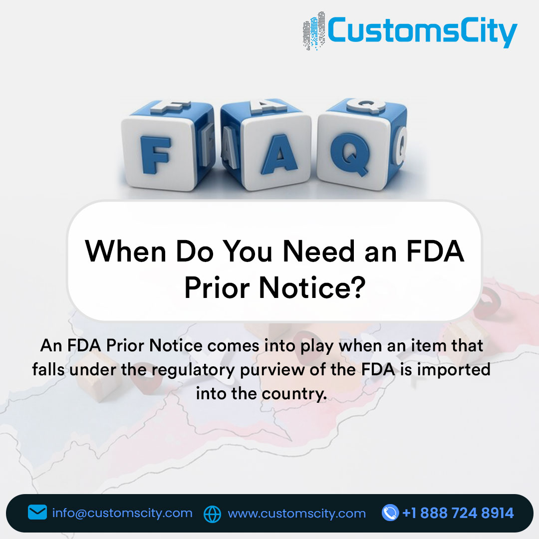 CustomsCity's tweet image. zurl.co/Vpf8 👉Wondering when you need an FDA Prior Notice? 📋🔍 Find out the key scenarios and ensure smooth import processes!
#FDAPriorNotice #ImportCompliance #Logistics #TradeRegulations #CustomsCity
