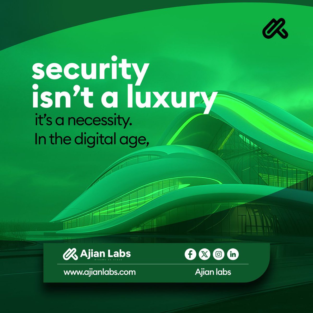 ajianlabs's tweet image. In today&apos;s digital world, robust security is essential. At Ajian Labs, our tailored solutions protect your business from evolving cyber threats, ensuring data safety, business continuity, and a strong reputation. Partner with us for expert, top-tier security services.
#DATA
