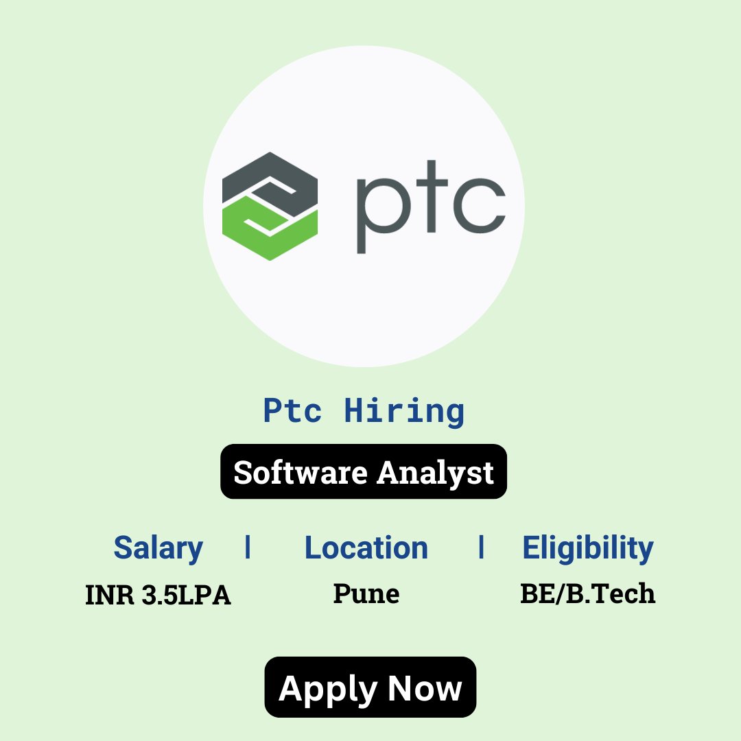 karthikpattadi's tweet image. 🔍 Ptc Careers 2024 🔍

Ptc, a global leader in digital transformation and IoT solutions, is seeking a talented Software Analyst for 2024. 

🔗 Apply Now: zurl.co/Ion0 

🔔 WhatsApp Group: zurl.co/ySPA 

#Ptc #SoftwareAnalyst #CareerOpportunity #ApplyNow #