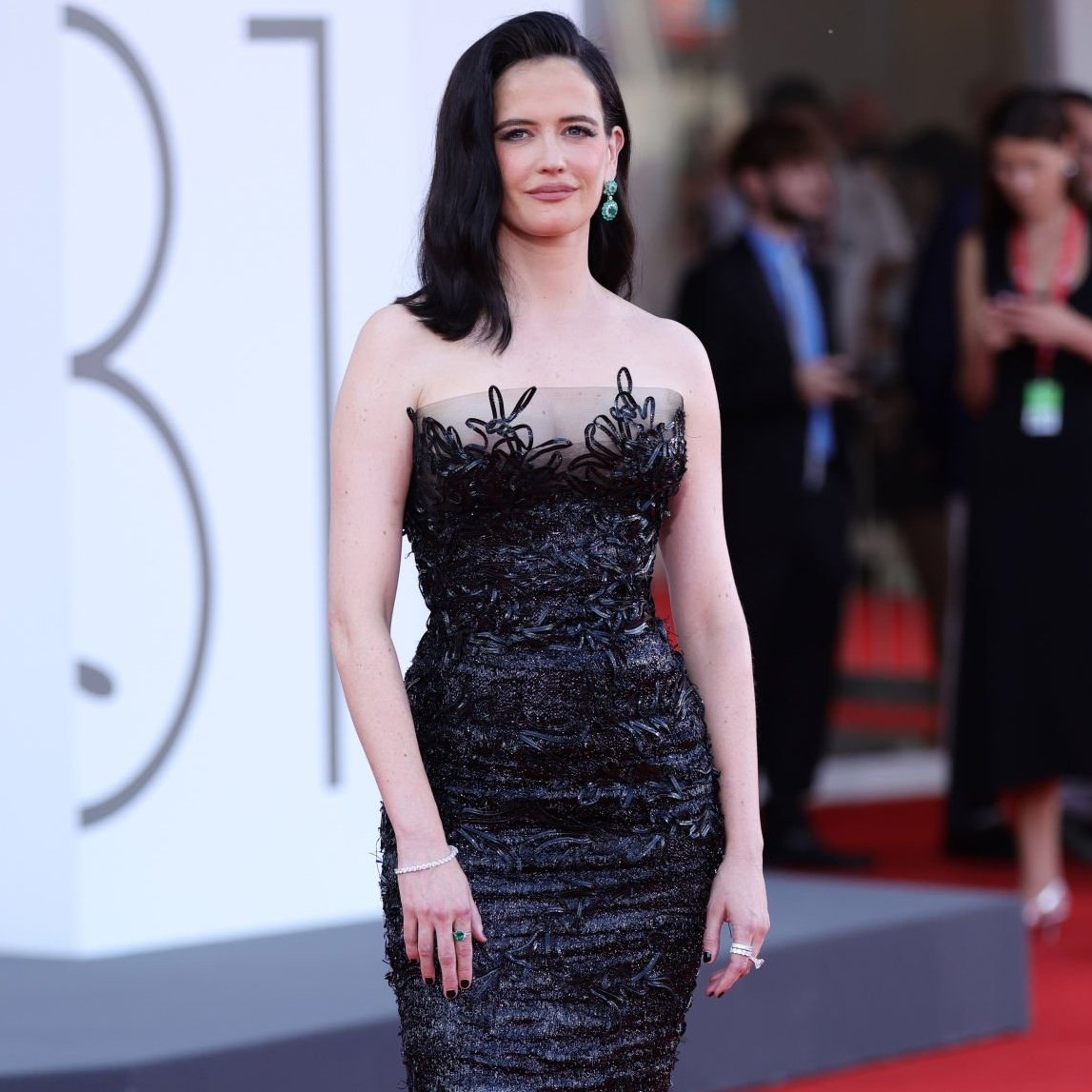 eva green red carpet dress Steve Madden Women's Edith Dress, Navy Blue, Medium, Cotton main image 1