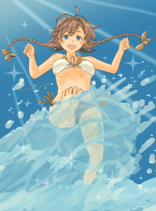 夏の照月#艦これ 