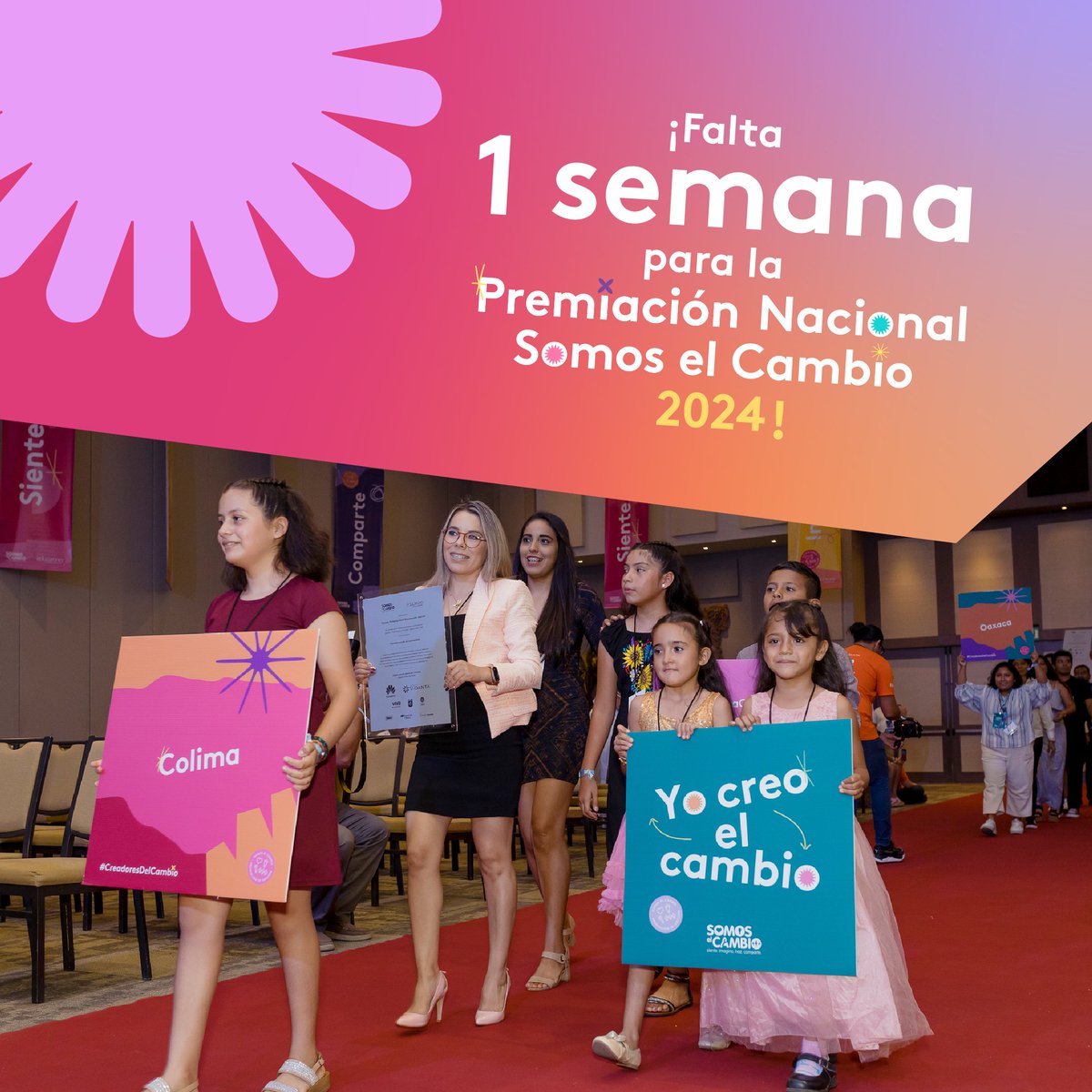 ¡Estamos a 1 semana de nuestra premiación nacional Somos el Cambio 2024! ¿Están listos?
#premiacionnacional