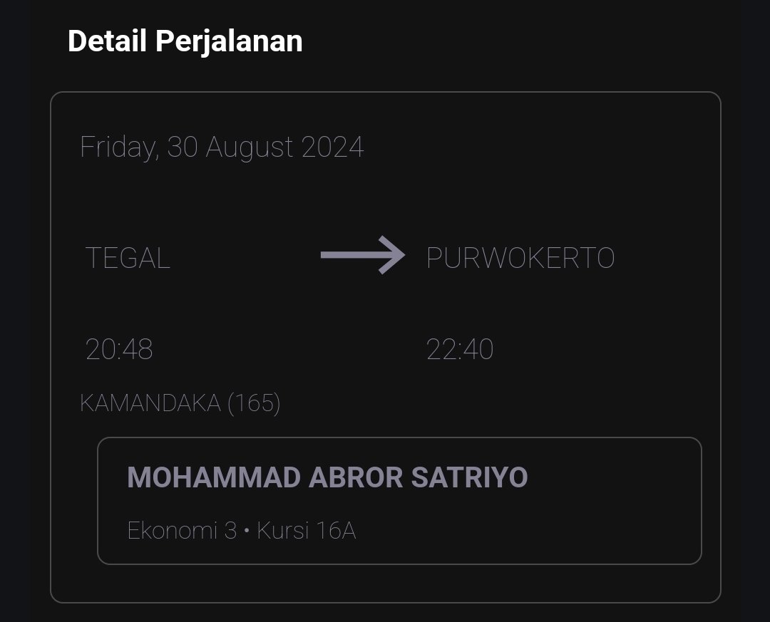 MohammadAbror's tweet photo. Saya pelanggan setia KA Kamandaka dari rute TG - PWT di keberangkatan Jumat malam pukul 20.48 pasti selalu kena telat lebih dari 10 menit di tegal. Bukan cuman sekali, tapi berkali-kali. Jadinya sampe stasiun purwokerto  juga telat. Kenapa sering telat terus ya min? @KAI121 https://t.co/whOJC07cGC