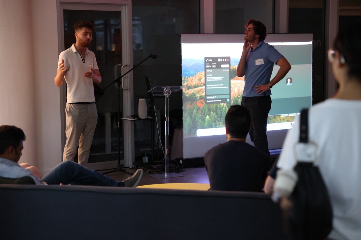 Lucas Campa (@lucaswcampa) on Twitter photo great to demo toby at <a href="/AITinkerers/">AI Tinkerers</a> in nyc. thanks <a href="/cool_shapes/">Jonathan Murray</a> for having us
here's a nice pic of me scratching my beard while vince answers all the tough tech questions great to demo toby at <a href="/AITinkerers/">AI Tinkerers</a> in nyc. thanks <a href="/cool_shapes/">Jonathan Murray</a> for having us
here's a nice pic of me scratching my beard while vince answers all the tough tech questions