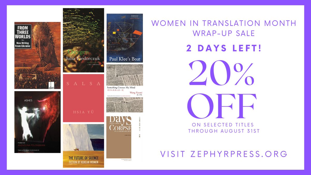 Zephyr Press (@zephyrpress) on Twitter photo 2 days left in our #WITMonth sale!
Make sure to take advantage of the 20% off before it ends. Visit zephyrpress.org. 2 days left in our #WITMonth sale!
Make sure to take advantage of the 20% off before it ends. Visit zephyrpress.org.