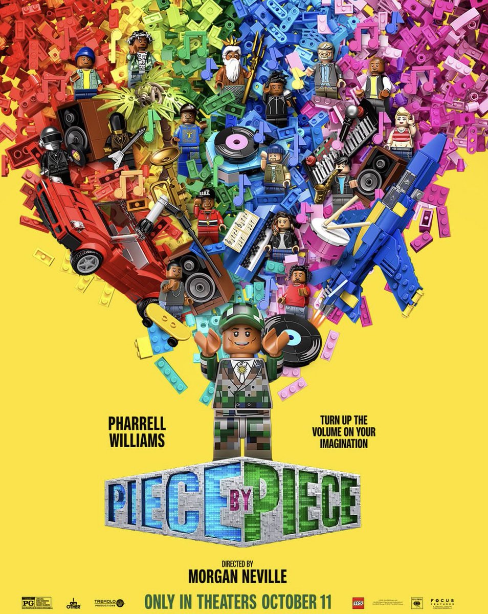 #PieceByPiece, #PharrellWilliams' life story told in #LEGO, is premiering at the #TellurideFilmFestival this weekend. Nearly 100 #Tongal Creators worked on the film, including helping Pharrell to execute his vision for the official poster, which dropped yesterday. #madeontongal