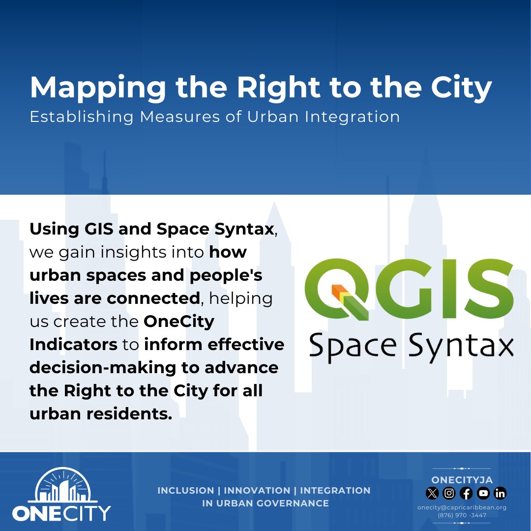 OneCityJA's tweet image. Check out our #OneCityIndicators research methodology using #GIS and #SpaceSyntax. We’re starting with Indicator 1, measuring the proportion of adults with secure #LandRights. Stay tuned as we explore more indicators in the coming weeks.
OneCity is a consortium CAPRI Project.