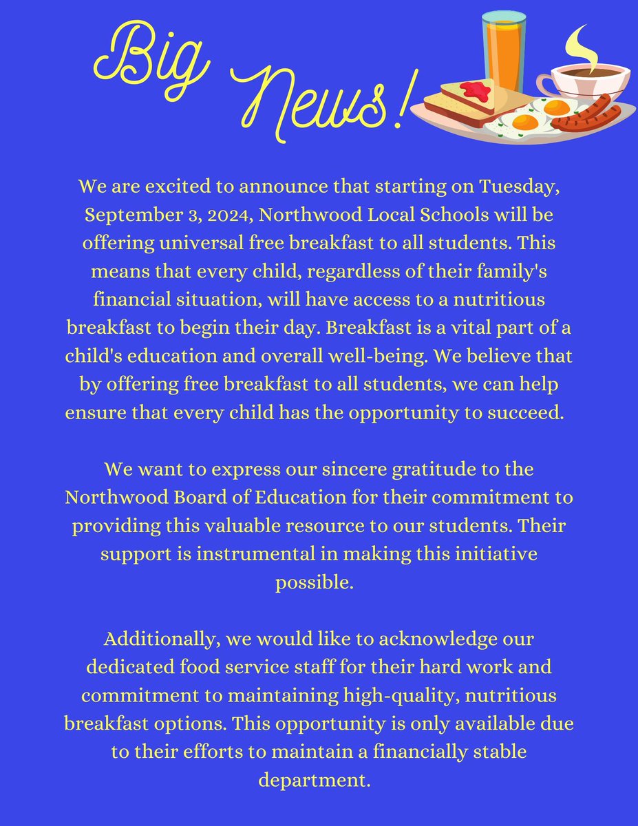 RangerRoundup's tweet photo. Great News!!! #WeAreNorthwood 
🍇 🍌 🥞 🥛 https://t.co/CcUaw6qb6v