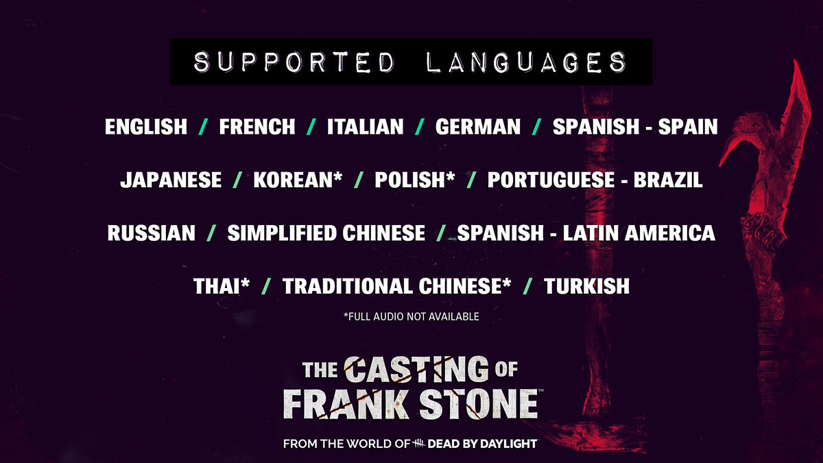 TCoFrankStone's tweet image. Curious what languages are supported? We&apos;ve got you covered!

Releases Sep. 3rd. Play the Prologue NOW with the #SteamDemo