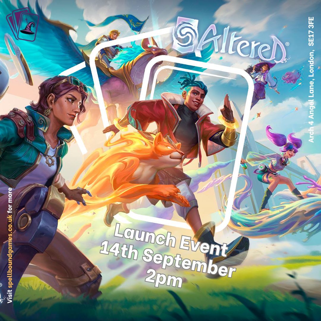spellbound_game's tweet photo. Exalts!

The day is coming!

Spellbound will be launching @altered_tcg in London on Saturday, the 14th of September! We will be doing the sealed format. Registration starts at 2pm.

Join us for an all new experience, grab your tickets now!

#AlteredTCG https://t.co/7zzhsQ9UeY