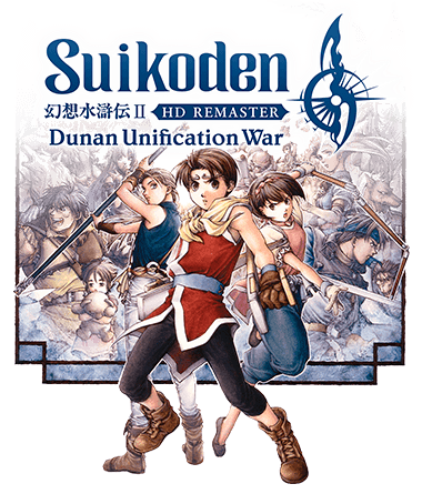 Suikoden's tweet photo. Explore #Suikoden II: Dunan Unification War ⚔️

Riou and Jowy are caught in a storm of destiny. Will their choices lead to unity or destruction? 

This fan-favorite sequel set three years after the original is a series-defining classic.

Learn more: https://t.co/ZgNKEY0txk https://t.co/OvV3JruQkU