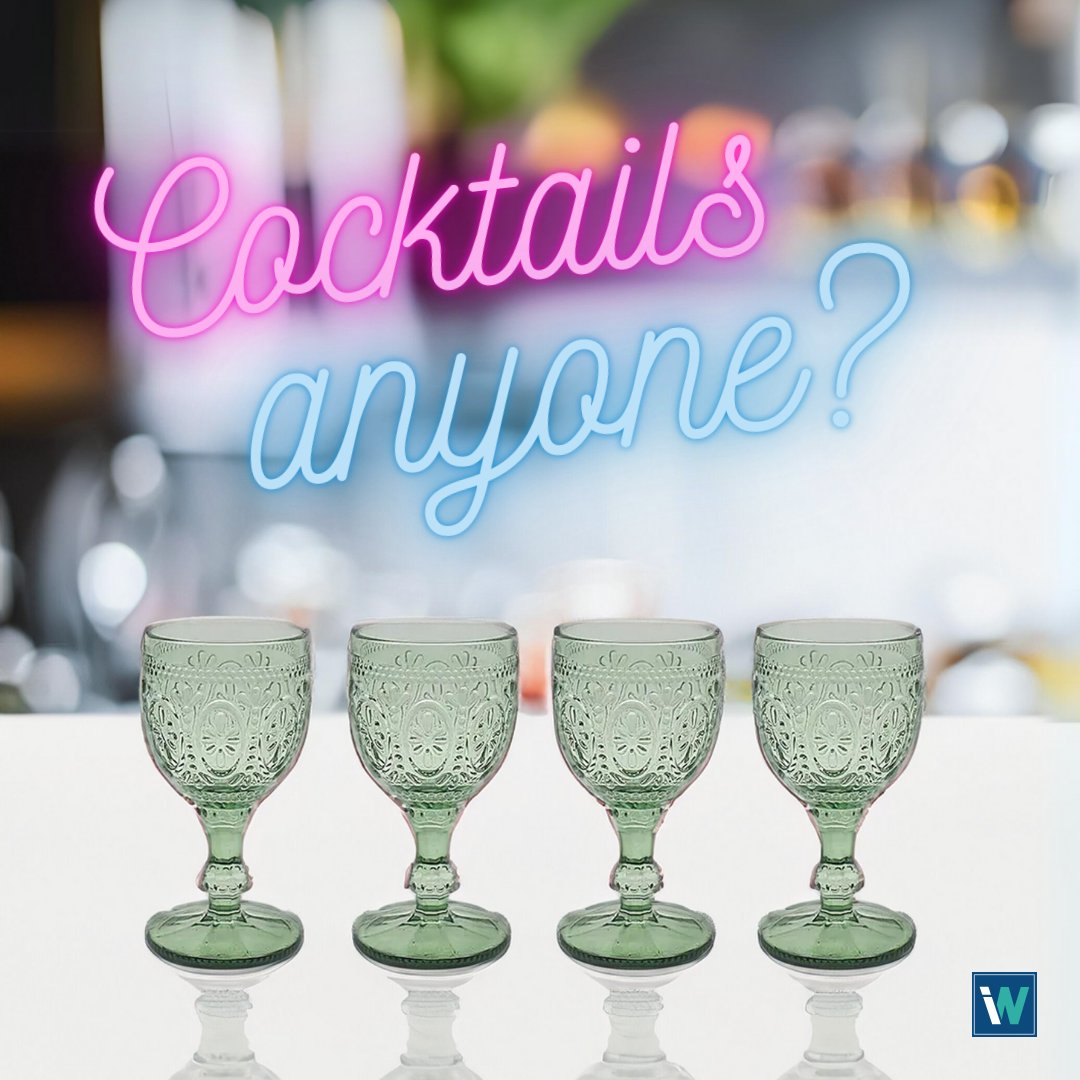 🌟 Cocktails? While it’s not quite party season yet, we’re already feeling the excitement! We’re head over heels for these gorgeous wine glasses, available in stunning shades of pink, green, &amp; blue! 

Which colour will you choose? 💖💚💙

 #CocktailHour #StylishSips #CheersToThat