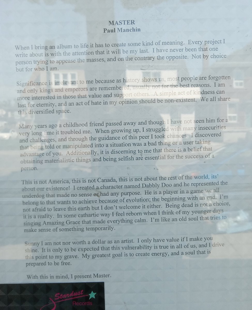 Thank you Stardust Records for posting #PaulManchin's flyer!