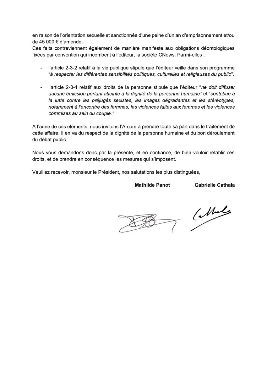 Mathilde Panot tweet media