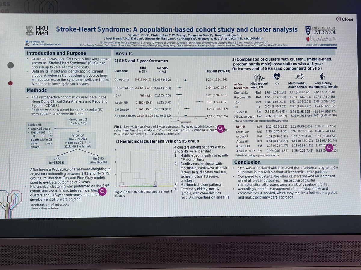 Azmil Abdul-Rahim (@azmilabdulrahim) on Twitter photo Day 1 at #ESCCongress 2024, showcasing our <a href="/LiverpoolCCS/">Liverpool Centre for Cardiovascular Science</a> work in #stroke research. #brainheart #Neurocardiology <a href="/LivuniILCaMS/">Institute of Life Course and Medical Sciences</a> <a href="/MWLNHSLib_STHK/">MWL NHS Libraries – St Helens & Knowsley</a> <a href="/MWLNHS/">Mersey & West Lancs Teaching Hospitals NHS Trust</a> <a href="/SylviaEChoi/">Sylvia Choi</a> <a href="/WahbiKElBouri/">Wahbi K. El-Bouri</a> <a href="/CTW_Tsang/">Christopher Tsang</a> Day 1 at #ESCCongress 2024, showcasing our <a href="/LiverpoolCCS/">Liverpool Centre for Cardiovascular Science</a> work in #stroke research. #brainheart #Neurocardiology <a href="/LivuniILCaMS/">Institute of Life Course and Medical Sciences</a> <a href="/MWLNHSLib_STHK/">MWL NHS Libraries – St Helens & Knowsley</a> <a href="/MWLNHS/">Mersey & West Lancs Teaching Hospitals NHS Trust</a> <a href="/SylviaEChoi/">Sylvia Choi</a> <a href="/WahbiKElBouri/">Wahbi K. El-Bouri</a> <a href="/CTW_Tsang/">Christopher Tsang</a>