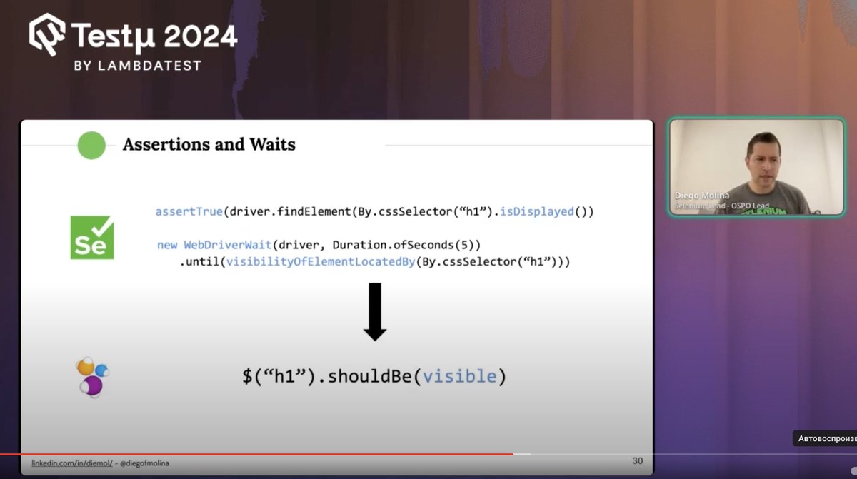selenide's tweet image. Wow!
Year 2024, Diego Molina from Selenium project officially recommends using Selenide:

lnkd.in/dEniq--q