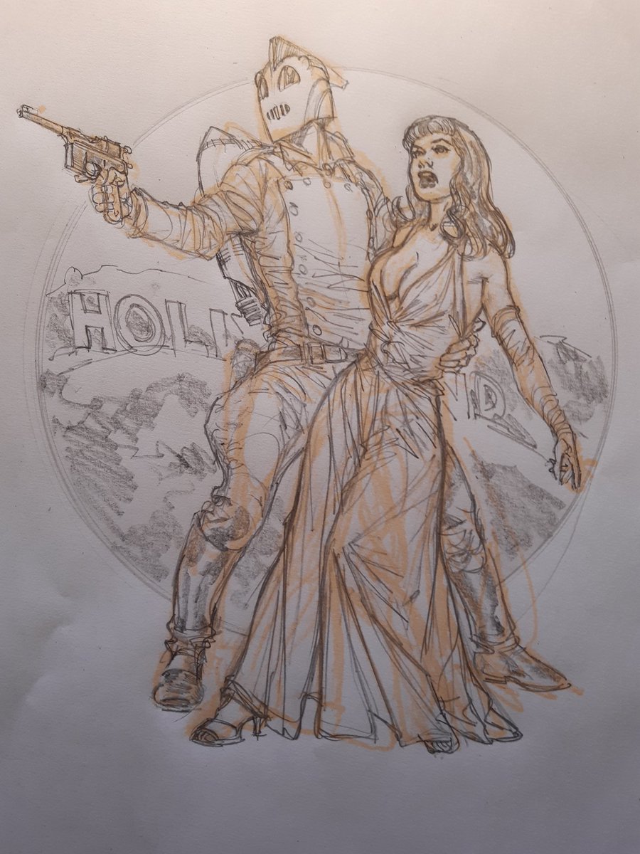 StazJohnson's tweet photo. Pencil stage for a piece I'm doing for a charity auction curated by @masner to benefit the Ed Asner Family Center. https://t.co/g0qZfaTNLZ