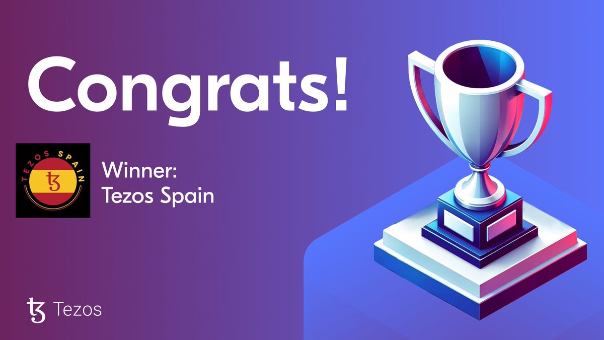 tezos's tweet photo. 🔥 Congratulations @tezos_es! You've won this round of the Tezos Staking Contest! Your external stake has increased by 256% at the end of cycle 772 compared to your own stake at the start of cycle 767.

🎨 You’ll receive a custom NFT on Tezos from artist @gengoya_club, so keep an eye on your wallet.