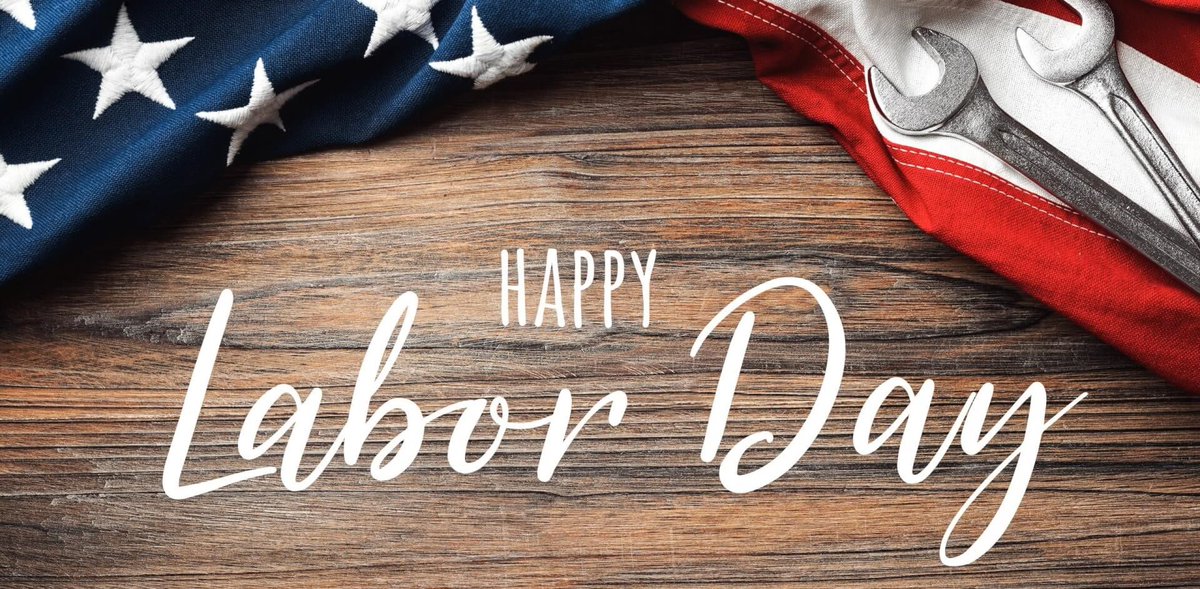 DMorningstarms's tweet photo. This Labor Day is one for you all to enjoy, reflect on the hard work of the Americans who made this country great, and remember all of your well-earned achievements this past year. Enjoy your time off with friends and family! https://t.co/I745wYbGHI