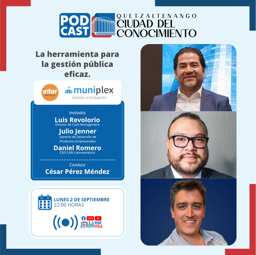 lavozdexela's tweet photo. NOVEDADES TECNOLÓGICAS | Podcast de la Ciudad del Conocimiento: Una herramienta para la gestión pública eficaz. 
#Interbanco #Muniplex #LaVozdeXela 
#CiudadDelConocimiento https://t.co/caC2YoeLzw