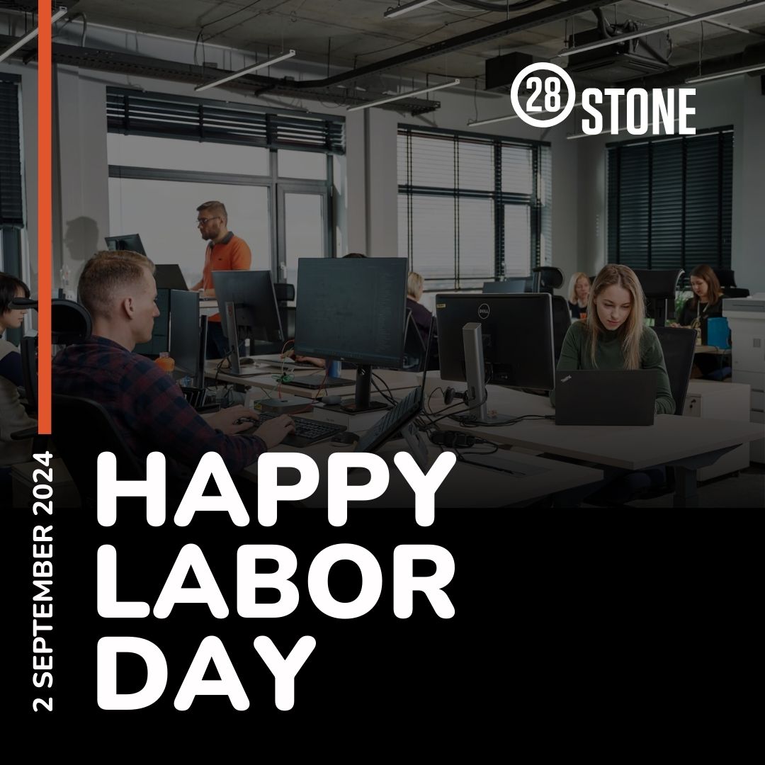 28StoneInc's tweet photo. Celebrating the hard work and dedication that drives innovation. Happy Labor Day from 28Stone! https://t.co/ccrRRChwWX