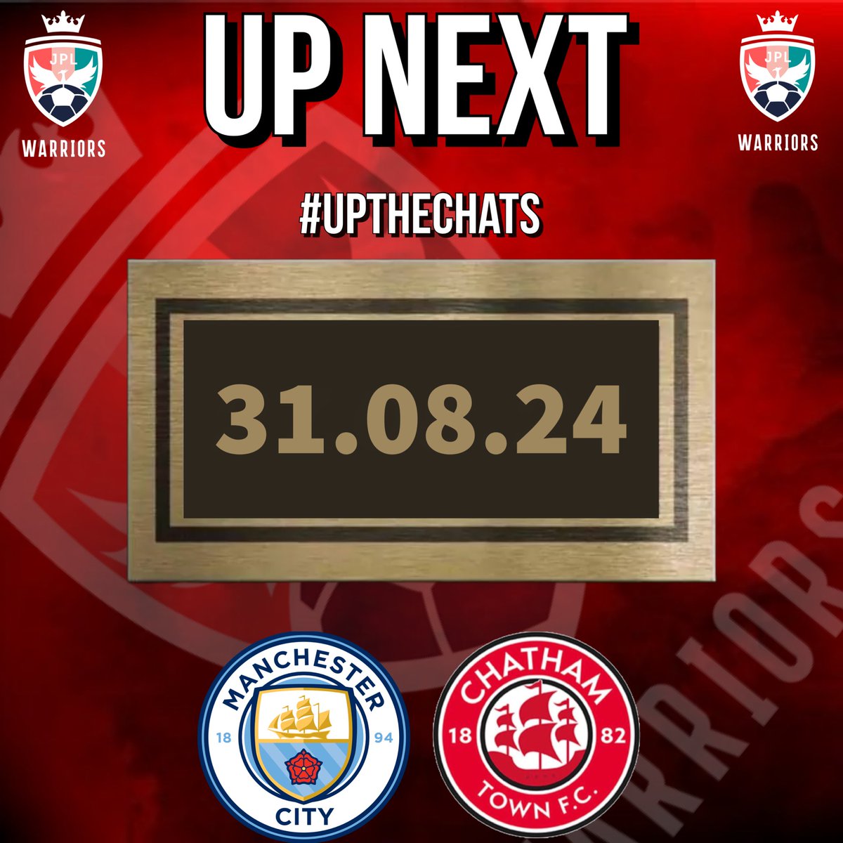 Kick off tomorrow!!
Another big challenge for the girls, but the girls are looking forward to the experience being invited up to the Etihad 
#Oasis #football #jplwarriors
#mancity #upthechats